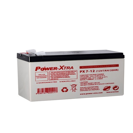 Power-Xtra 12V 7 Ah F2 Pin Bakımsız Kuru Akü